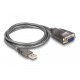 DeLOCK Adapter USB 2.0 Type-A to 1 x Serial RS-232 D-Sub 9 pin male with nuts with 3 x LED 1 m