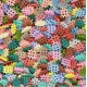 Marioinex Mini Waffle building blocks, 200 pieces in pastel colours