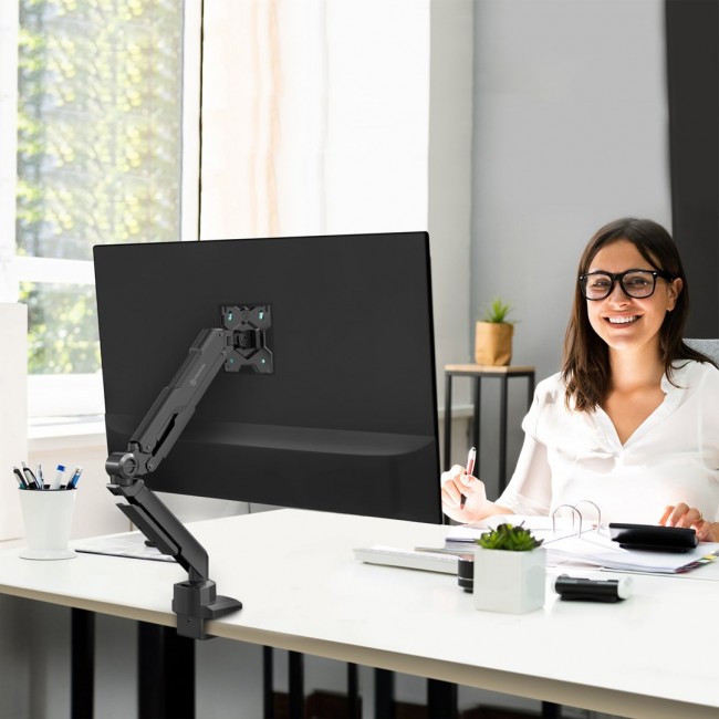 ONKRON G90-B Swivel and tilt desk mount for 13 -34 monitors, max. 10 kg, with rotation, black