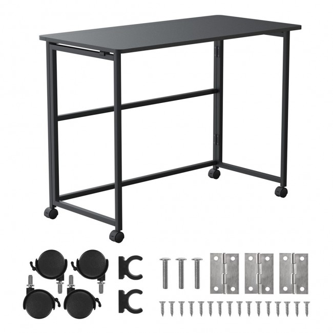 Maclean folding desk, black, mobile, 100x50cm, max. 50kg MC-1250 B Maclean folding desk, black, mobile, 100x50cm, max. 50kg MC-1250 B
