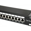 Equip 24-Port Cat.5e Shielded Patch Panel, Black Equip 24-Port Cat.5e Shielded Patch Panel, Black