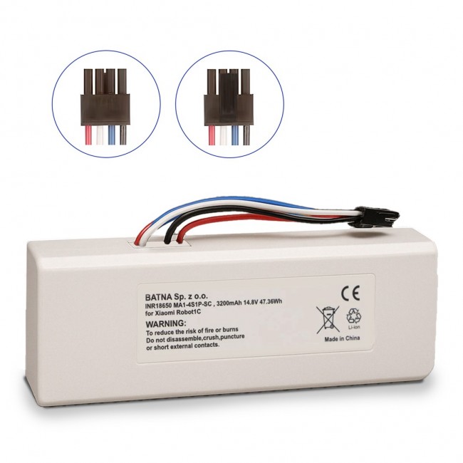 Battery for Xiaomi Robot 1C P1904-4S1P-MM, 3200mAh, 47.36Wh, STYTJ01ZHM Mijia 1C P1904-4S1P-MM (Dreame MC1808)