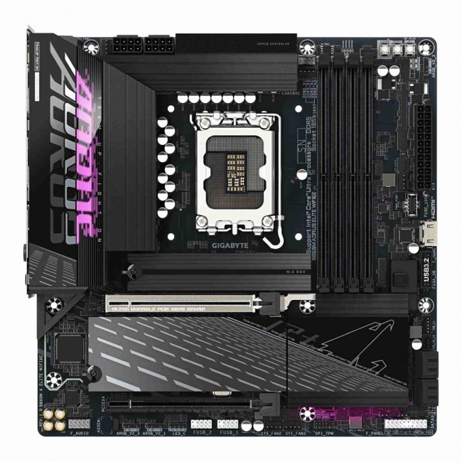 GIGABYTE B860M AORUS ELITE WIFI6E Motherboard - Intel Core Ultra Series CPUs, 12+1+2+1 Phases VRM, up to 9200MHz DDR5, 1xPCIe 5.0 + 2xPCIe 4.0 M.2, 2.5GbE LAN, WIFI 6E, Thunderbolt