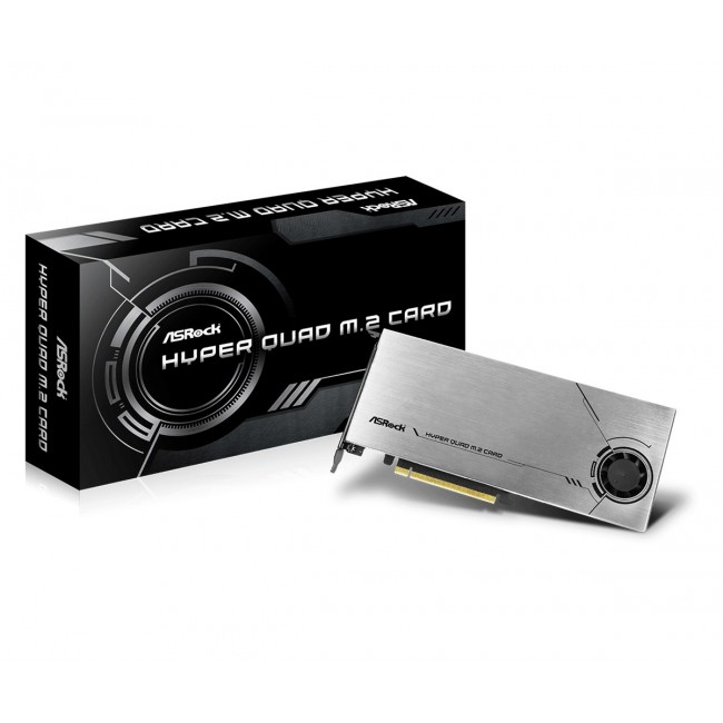 Asrock Hyper Quad M.2 interface cards/adapter Internal