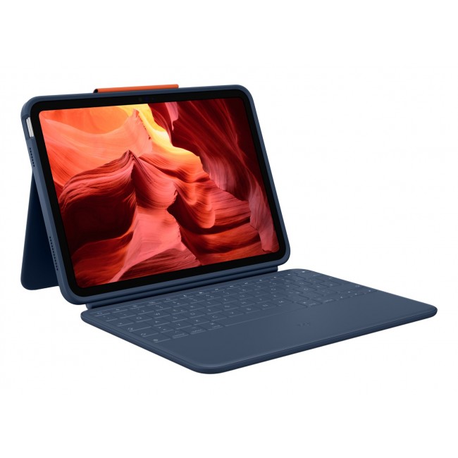 Logitech Rugged Combo 4 QWERTZ German Smart Connector Blue