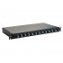 Equip 12-Port Fiber Optic Splice Box, LC Duplex, OS2, 1U, Equipped, Black