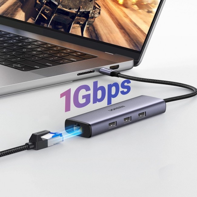 Ugreen 15598 interface hub USB 3.2 Gen 1 (3.1 Gen 1) Type-C 5000 Mbit/s Silver