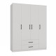 Topeshop ROMANA 160 BIEL KPLB bedroom wardrobe/closet 11 shelves 4 door(s) White Topeshop ROMANA 160 BIEL KPLB bedroom wardrobe/closet 11 shelves 4 door(s) White