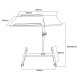 Maclean mobile desk/laptop stand, white, height adjustment 59-89cm, max. 30kg , MC-121 W Maclean mobile desk/laptop stand, white, height adjustment 59-89cm, max. 30kg , MC-121 W