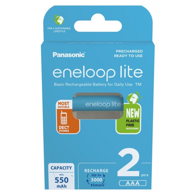 Rechargeable batteries PANASONIC ENELOOP LITE AAA 550 mAh 2 szt (BK-4LCCE/2CP) Rechargeable batteries PANASONIC ENELOOP LITE AAA 550 mAh 2 szt (BK-4LCCE/2CP)