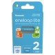Rechargeable batteries PANASONIC ENELOOP LITE AAA 550 mAh 2 szt (BK-4LCCE/2CP) Rechargeable batteries PANASONIC ENELOOP LITE AAA 550 mAh 2 szt (BK-4LCCE/2CP)