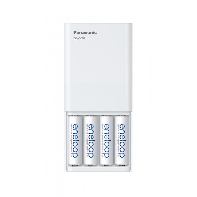 USB battery charger PANASONIC Eneloop Smartplus BQ-CC87 + 4x AA 2000 mAh (K-KJ87MCD40USB) USB battery charger PANASONIC Eneloop Smartplus BQ-CC87 + 4x AA 2000 mAh (K-KJ87MCD40USB)