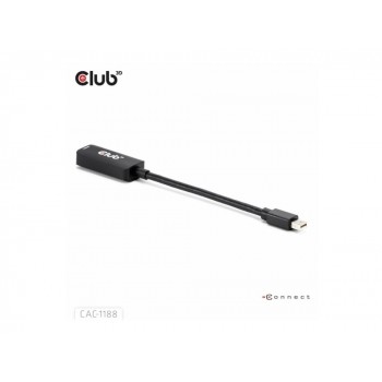 CLUB3D Mini DisplayPort 1.4 to HDMI 8K60Hz M/F Adapter
