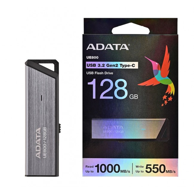 ADATA UE800 USB flash drive 128 GB USB Type-C 3.2 Gen 2 (3.1 Gen 2) Silver