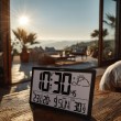 GreenBlue GB218 Extra Large LCD Wall Clock with Weather Station Temperature and Date Display