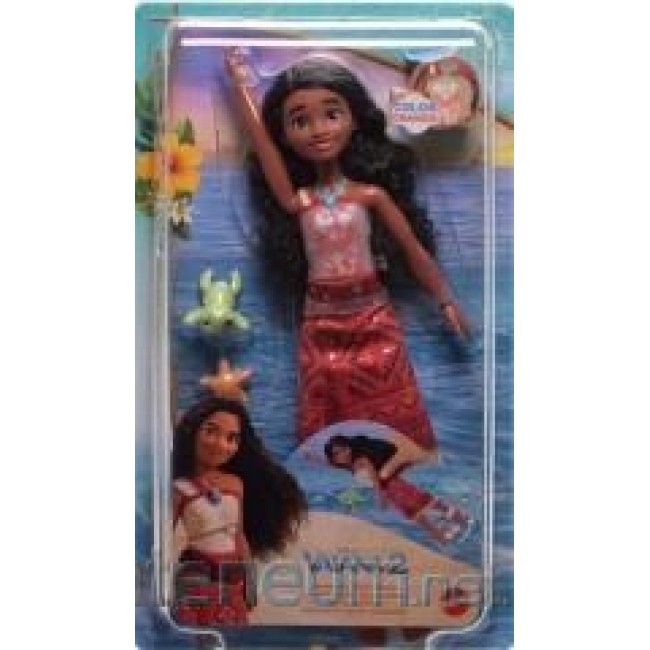 Disney Vaiana 2 Toys, Swimming Tautai Vaiana Fashion Doll with 2 Accessories & Color-Change Bodice