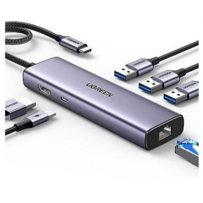 Ugreen 15598 interface hub USB 3.2 Gen 1 (3.1 Gen 1) Type-C 5000 Mbit/s Silver