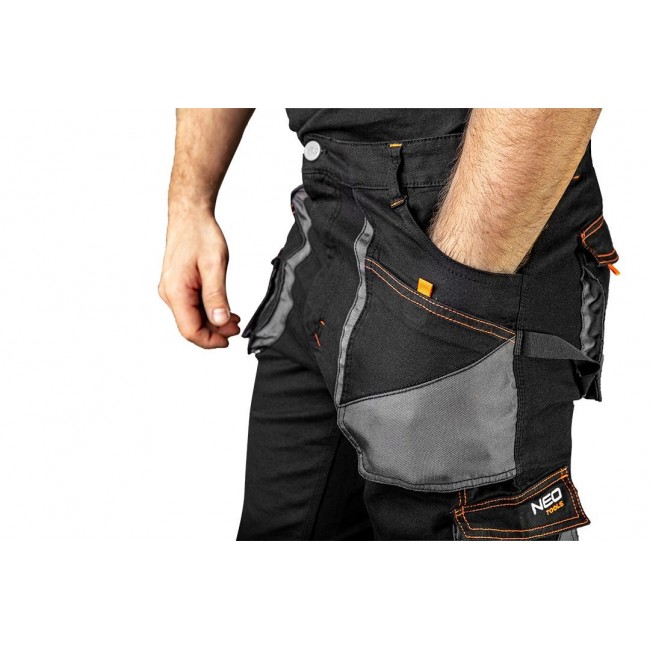 NEO TOOLS HD Slim work trousers with belt 81-238, size XS/46 NEO TOOLS HD Slim work trousers with belt 81-238, size XS/46
