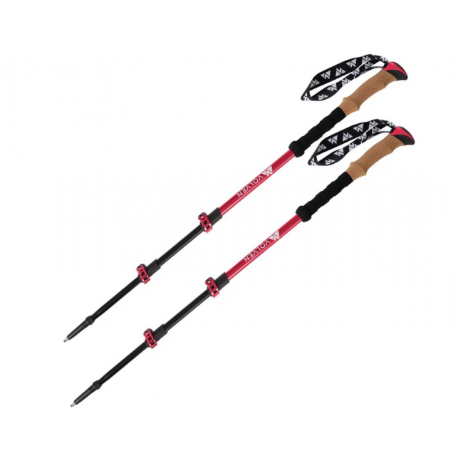 Volven Trekking Poles Adventure Cork red