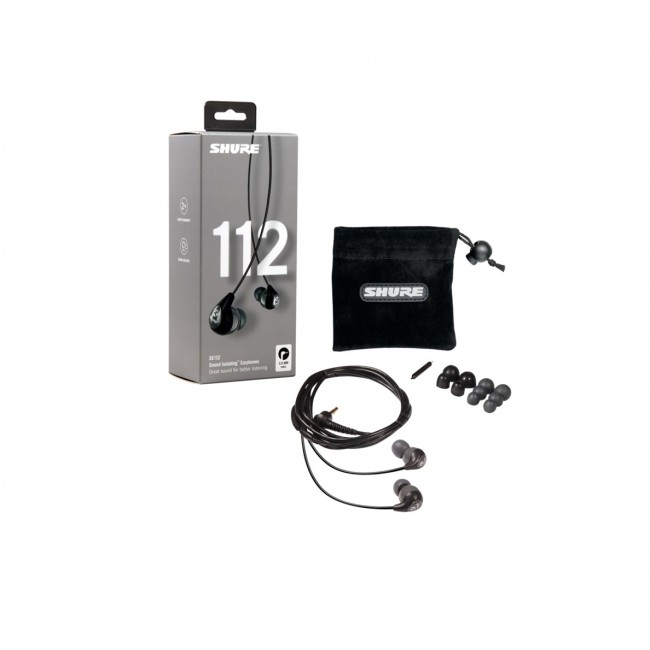 Shure SE112-GR Headphones Wired In-ear Calls/Music Black, Grey Shure SE112-GR Headphones Wired In-ear Calls/Music Black, Grey