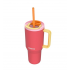 Thermal mug with telescopic straw Kambukka Rio Tumbler 950ml Pink Papaya