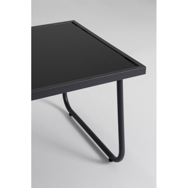 Extralink BLACK FOREST ZESTAW MEBLI OGRODOWYCH TEKSTYLEN DWA KRZESLA + LEZANKA + STOLIK ROZKLADANY CZARNY L-0358 outdoor furniture set