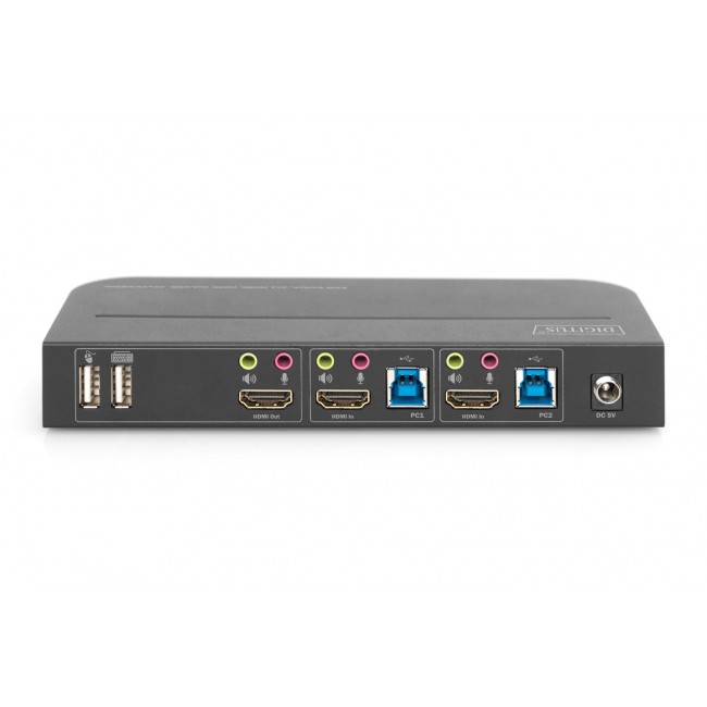Digitus KVM Switch, 2x1 HDMI, HDMI Out,USB, 4Kx2K@60Hz