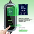 Qoltec Mobile EV Electric Car Charger 2in1 Type2 | 11kW | 400V | Wi-Fi | TUYA | SMART LIFE | LCD | Portable | Wallbox | 5m