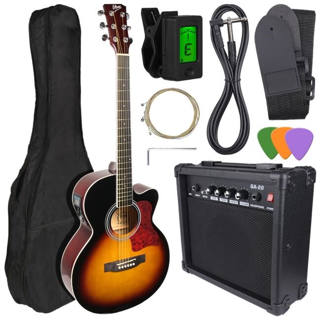 V-TONE EAG SET SB electroacoustic guitar. + amplifier