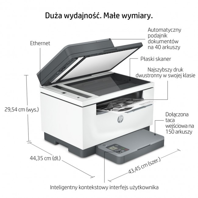 HP LaserJet MFP M234sdn Printer, Black and white, Printer for Small office, Print, copy, scan, Scan to email Scan to PDF Compact Size Energy Efficient Fast 2 sided printing 40-sheet ADF
