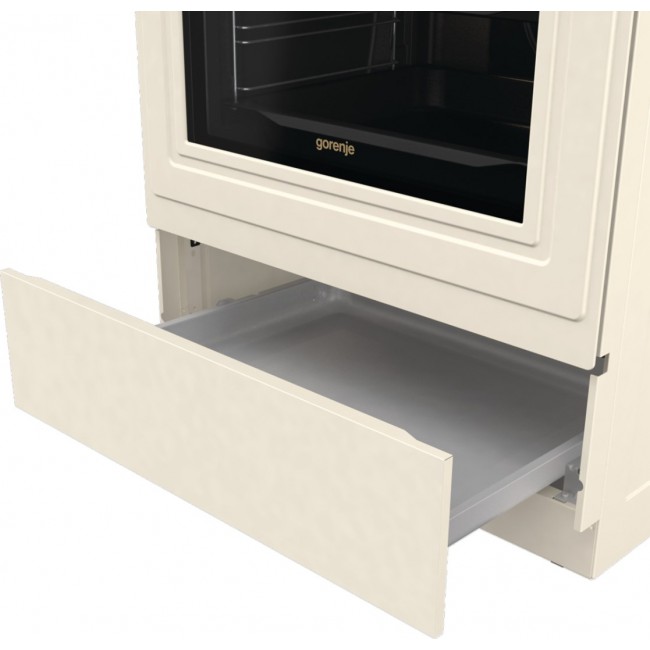 Gorenje GECS6B70CLI Freestanding cooker Ceramic hob Beige