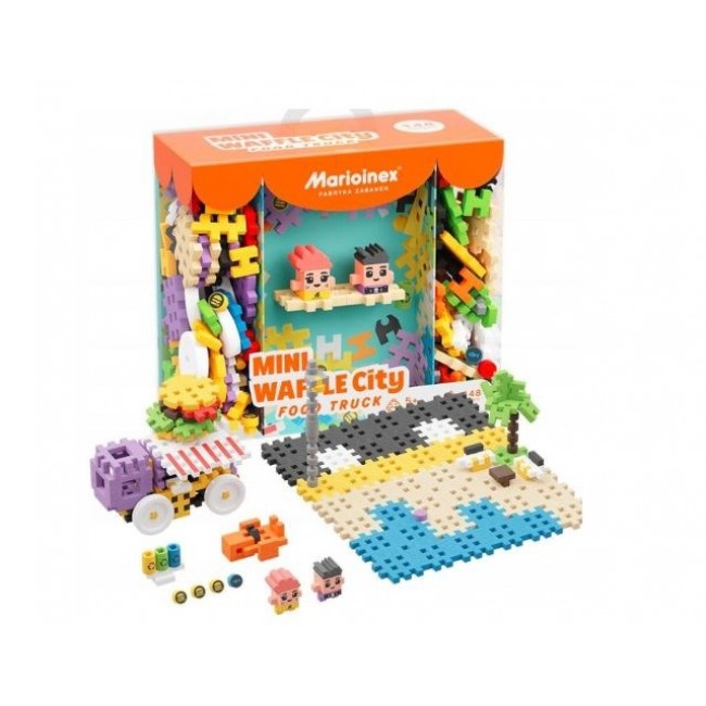 Marioinex Mini Waffle Building Blocks City: Food Truck, 148 pieces