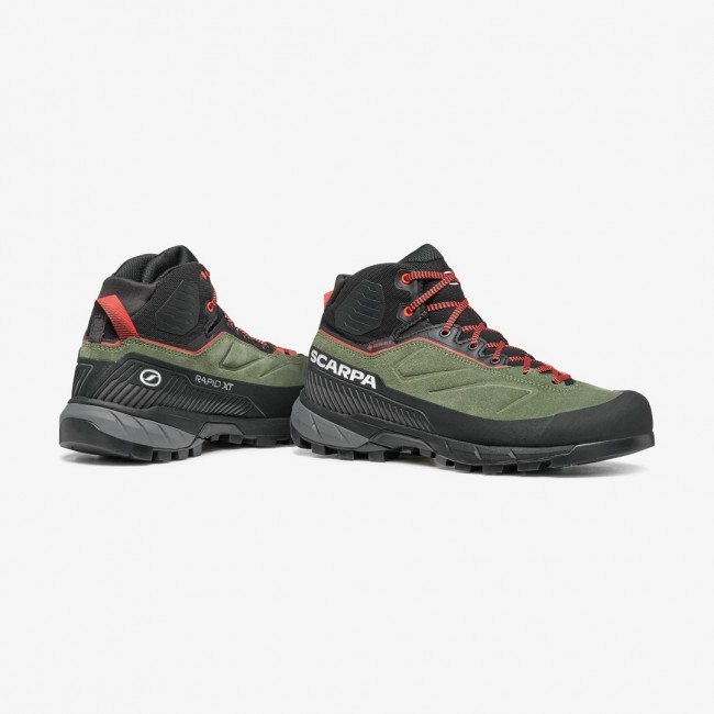 Scarpa RAPID XT MID GTX WOMAN, 37.5, Birch Green - Coral