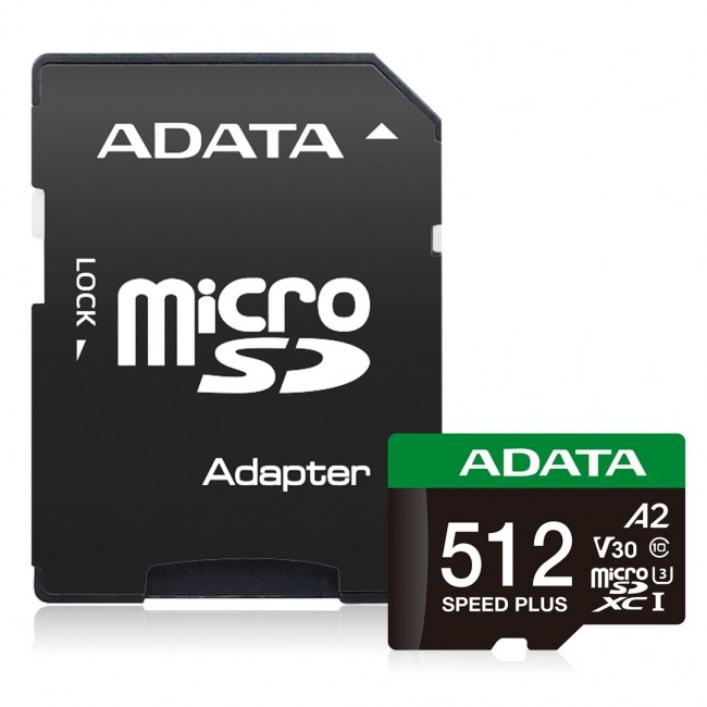 ADATA Speed Plus 512 GB MicroSDXC Class 10 ADATA Speed Plus 512 GB MicroSDXC Class 10