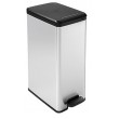 Curver Slim Bin 40L Square Plastic Black, Silver