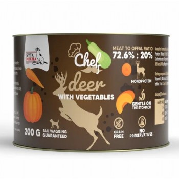 SYTA MICHA Chef Deer with vegetables Mono - wet dog food - 200g