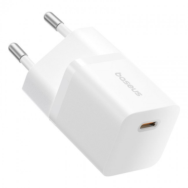 Baseus P10110909213-00 USB-C GaN5 mini 25W mains charger White Baseus P10110909213-00 USB-C GaN5 mini 25W mains charger White