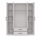 Topeshop ROMANA 160 BIEL KPLB bedroom wardrobe/closet 11 shelves 4 door(s) White Topeshop ROMANA 160 BIEL KPLB bedroom wardrobe/closet 11 shelves 4 door(s) White