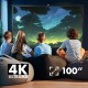 Maclean MC-211 Portable Projection Screen, Compact, Floor, 100