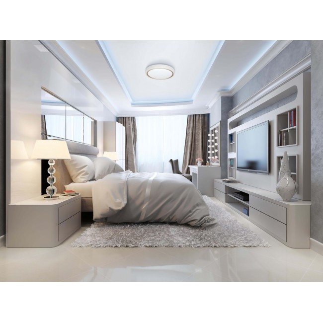 Modern LED ceiling plafond Activejet VERDI White/Gold 23W