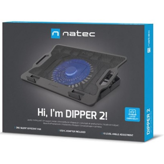 NATEC DIPPER 2 laptop cooling pad 43.9 cm (17.3