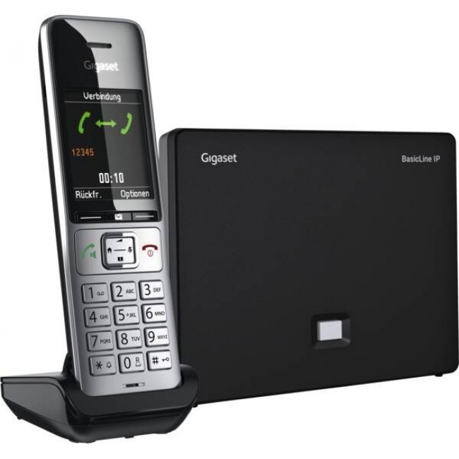Gigaset BasicLine IP + COMFORT 500HX DECT telephone Caller ID Black, Silver