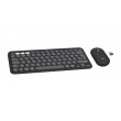 Logitech Pebble 2 Combo keyboard Mouse included Universal RF Wireless + Bluetooth QWERTY US International Graphite