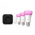Philips Hue White and colour ambience Starter kit: 3 E27 smart bulbs + Dimmer switch + Bridge Pro