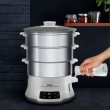 Tefal Convenient Series Deluxe VC502D steam cooker 3 basket(s) Countertop 900 W Stainless steel, White