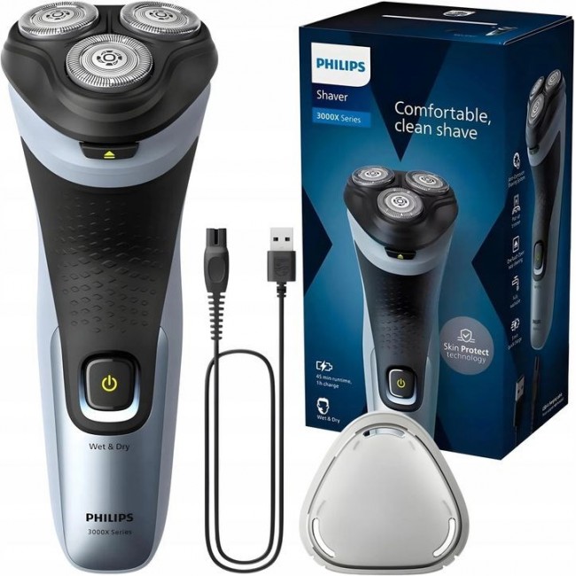 Philips X3063/00 men's shaver Rotation shaver Trimmer Black, Blue