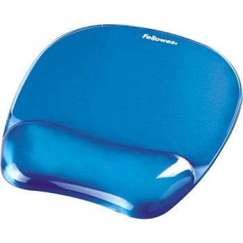 Fellowes CRYSTAL Mouse & Wrist Pad Gel cyan