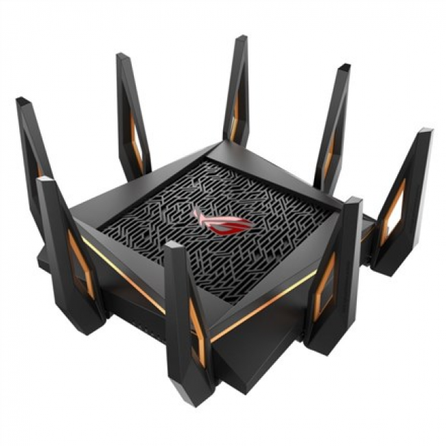 ASUS GT-AX11000 wireless router Gigabit Ethernet Tri-band (2.4 GHz / 5 GHz / 5 GHz) Black ASUS GT-AX11000 wireless router Gigabit Ethernet Tri-band (2.4 GHz / 5 GHz / 5 GHz) Black