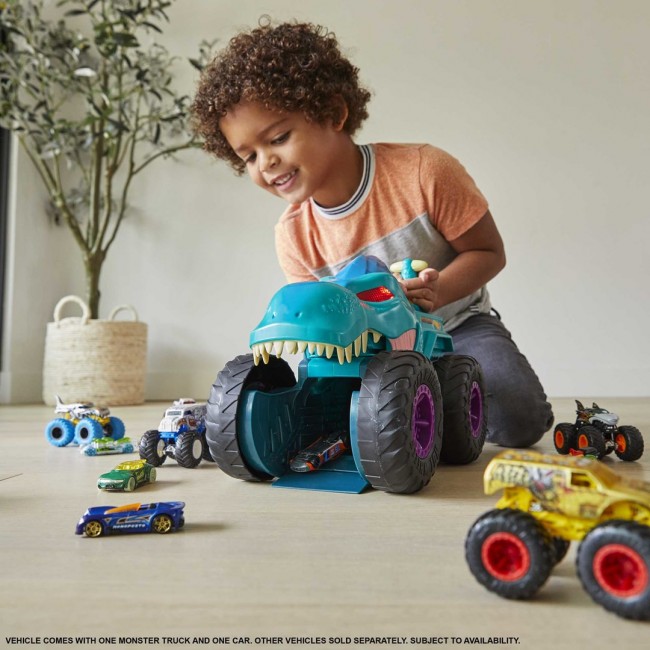 Hot Wheels Monster Trucks Car Chompin Mega Wrex Vehicle, For Ages 3 Years & Up Hot Wheels Monster Trucks Car Chompin Mega Wrex Vehicle, For Ages 3 Years & Up