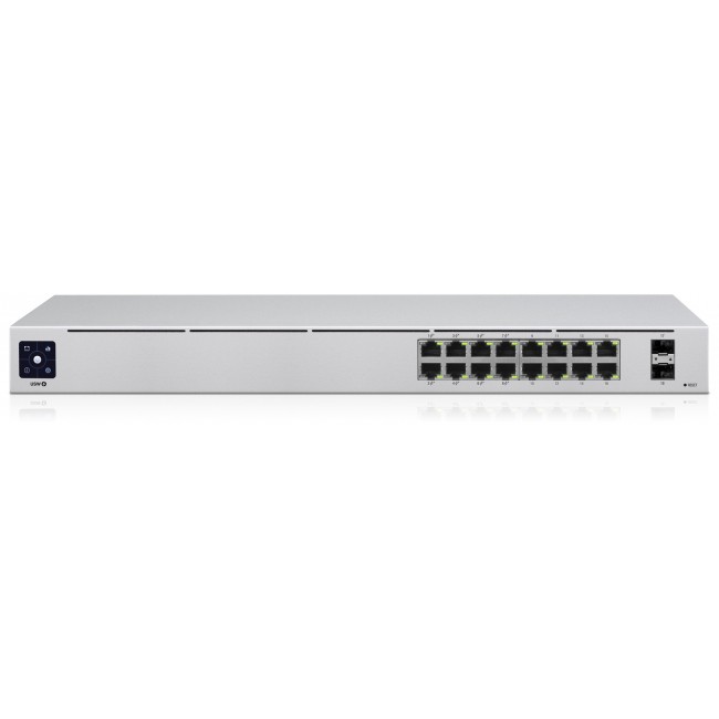 Ubiquiti UniFi 16-Port PoE Managed L2/L3 Gigabit Ethernet (10/100/1000) Power over Ethernet (PoE) 1U Silver Ubiquiti UniFi 16-Port PoE Managed L2/L3 Gigabit Ethernet (10/100/1000) Power over Ethernet (PoE) 1U Silver